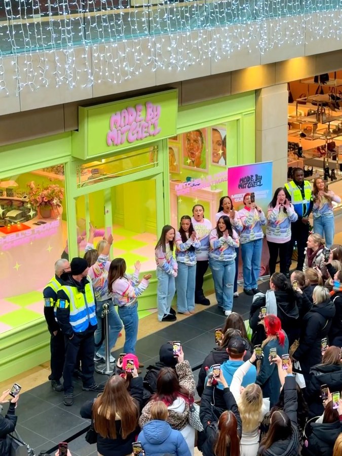 Instagram post by @mmmmitchell for MADE BY MITCHELL. Caption reads: MADEBYMITCHELL LIVERPOOL IS OPEN!!!! 🥲🥲🥲.