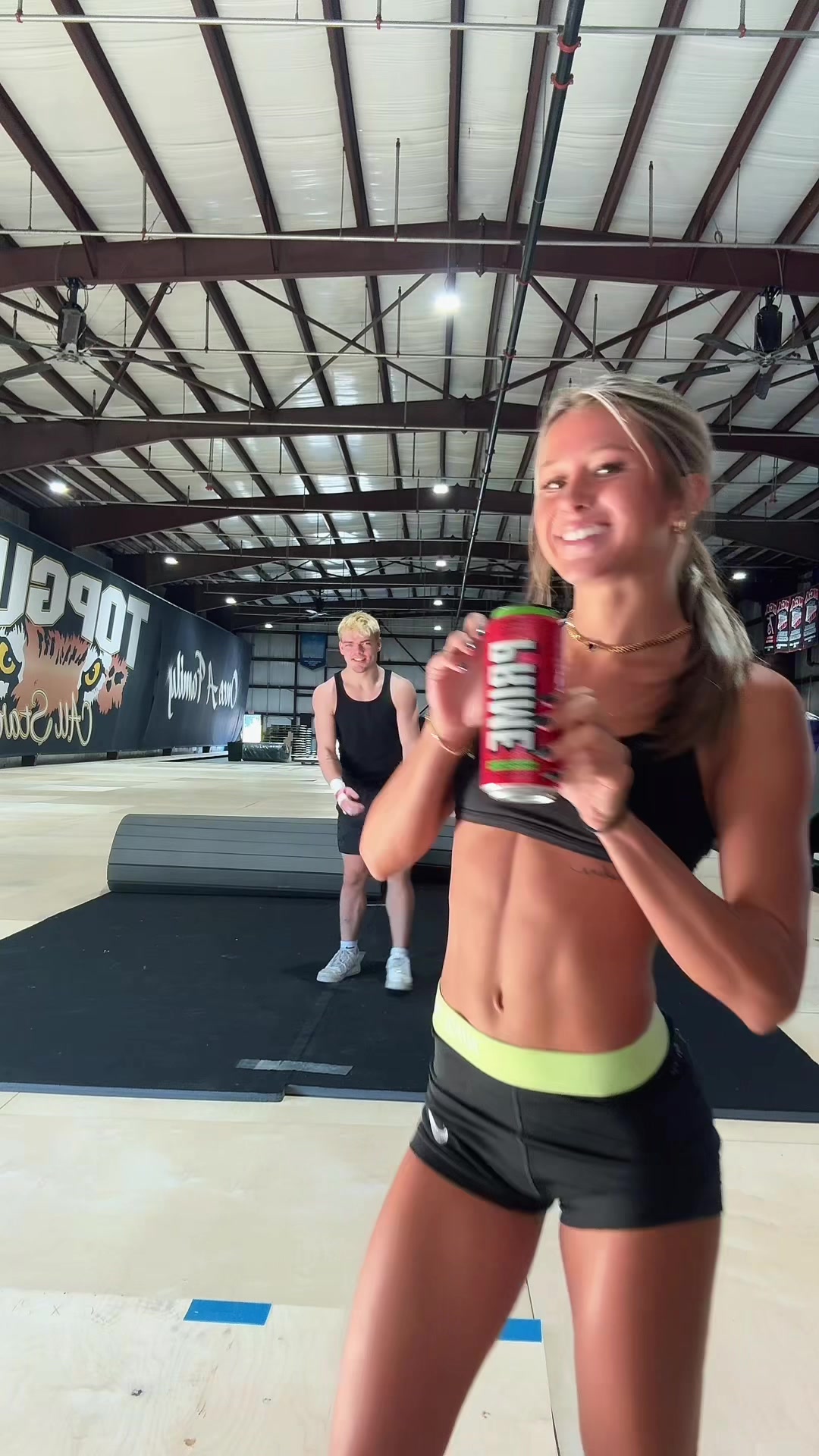 TikTok post by @jaydaredden_ for DrinkPrime. Caption reads: Stunts SMACK because of @PRIME❤️ @drinkprimegirls....