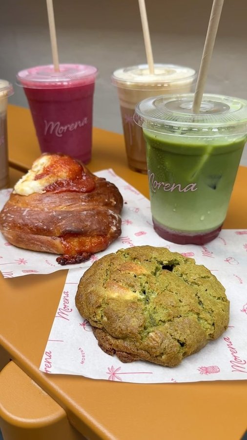 Instagram post by @london.foodguide for Morena London. Caption reads: Have you ever seen such colourful drinks? 🌈 Ad -....