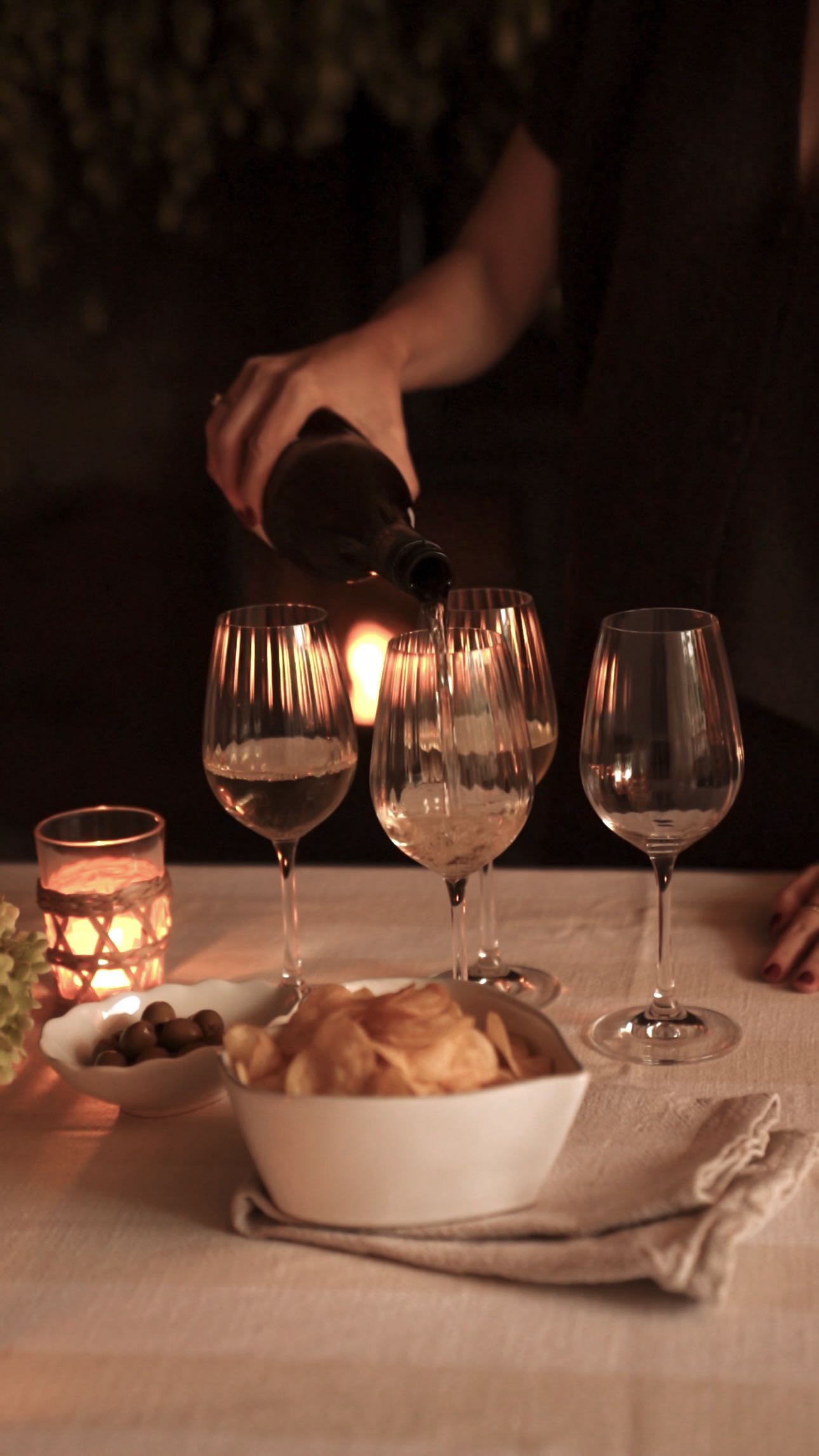 Instagram post by @bylaurenmcdermott for The White Company. Caption reads: ad This weekend we hosted my parents for the first....