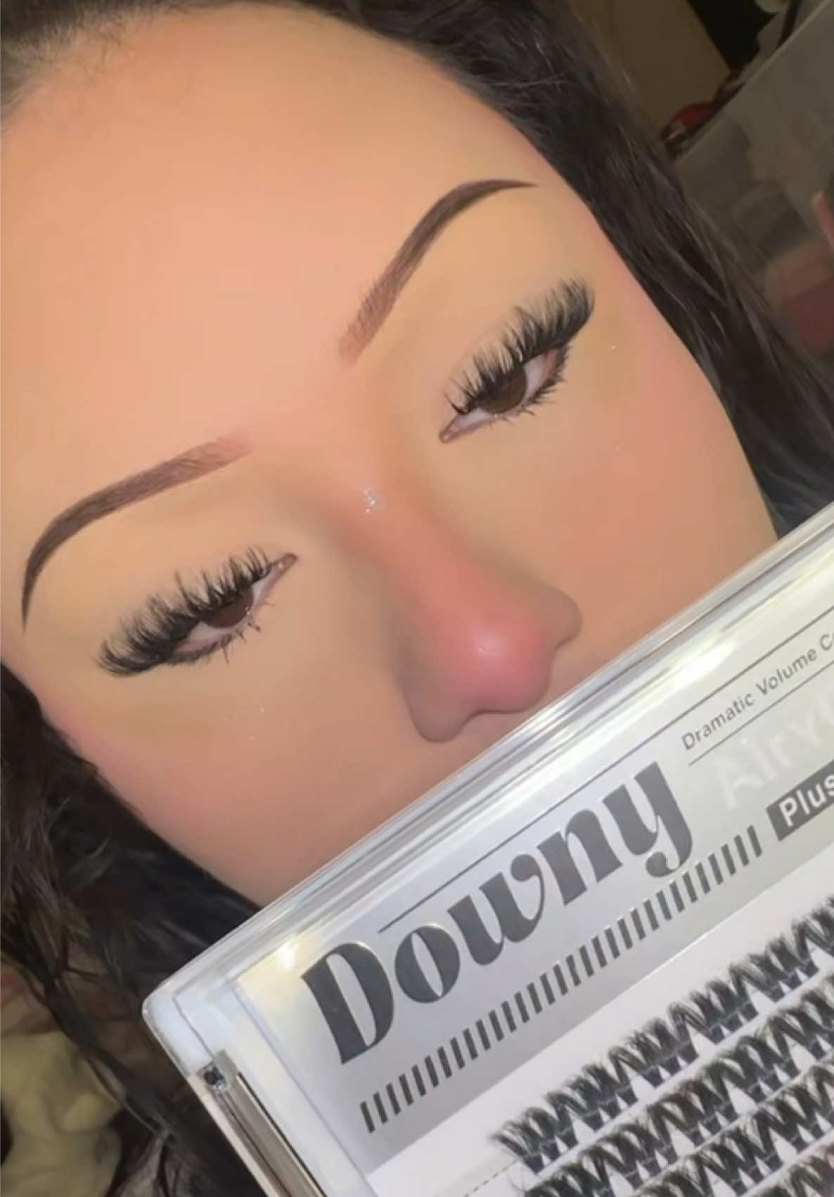 TikTok post by @cakefaceeerose for Airycute Lashes. Caption reads: @Airycute Lashes @Airycute Beauty #airycutebeauty....