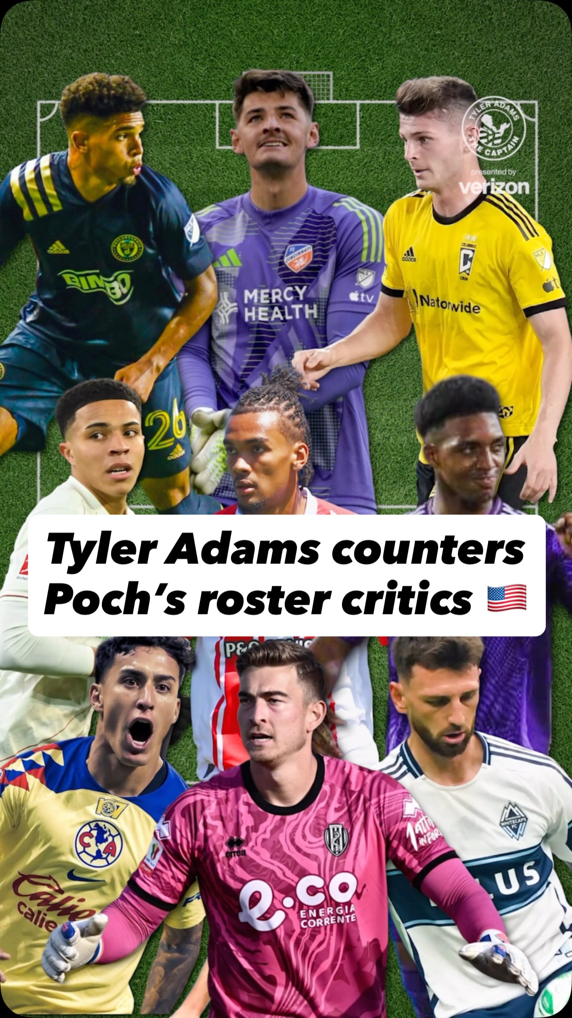 Instagram post by @usmntonly for Verizon. Caption reads: “THE FOCUS IS ON TAKING MORE RISKS” 🇺🇸

Tyler....