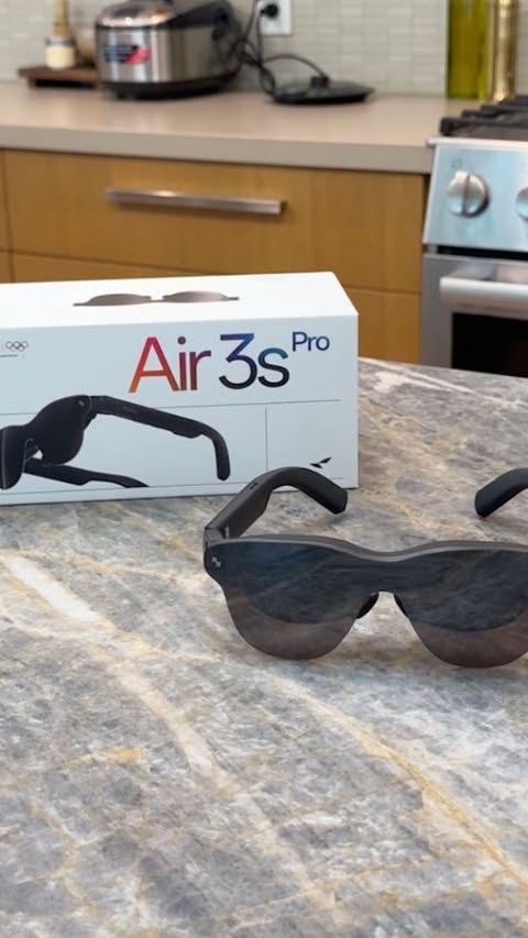 Instagram post by @justice_buys for RayNeo. Caption reads: [...] inch screen ANYWHERE 😧🤞🏼

Check out....