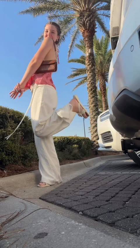 Instagram post by @by_hannah_kate for hollister. Caption reads: fit check! top from @hollister #hollisterpartner....