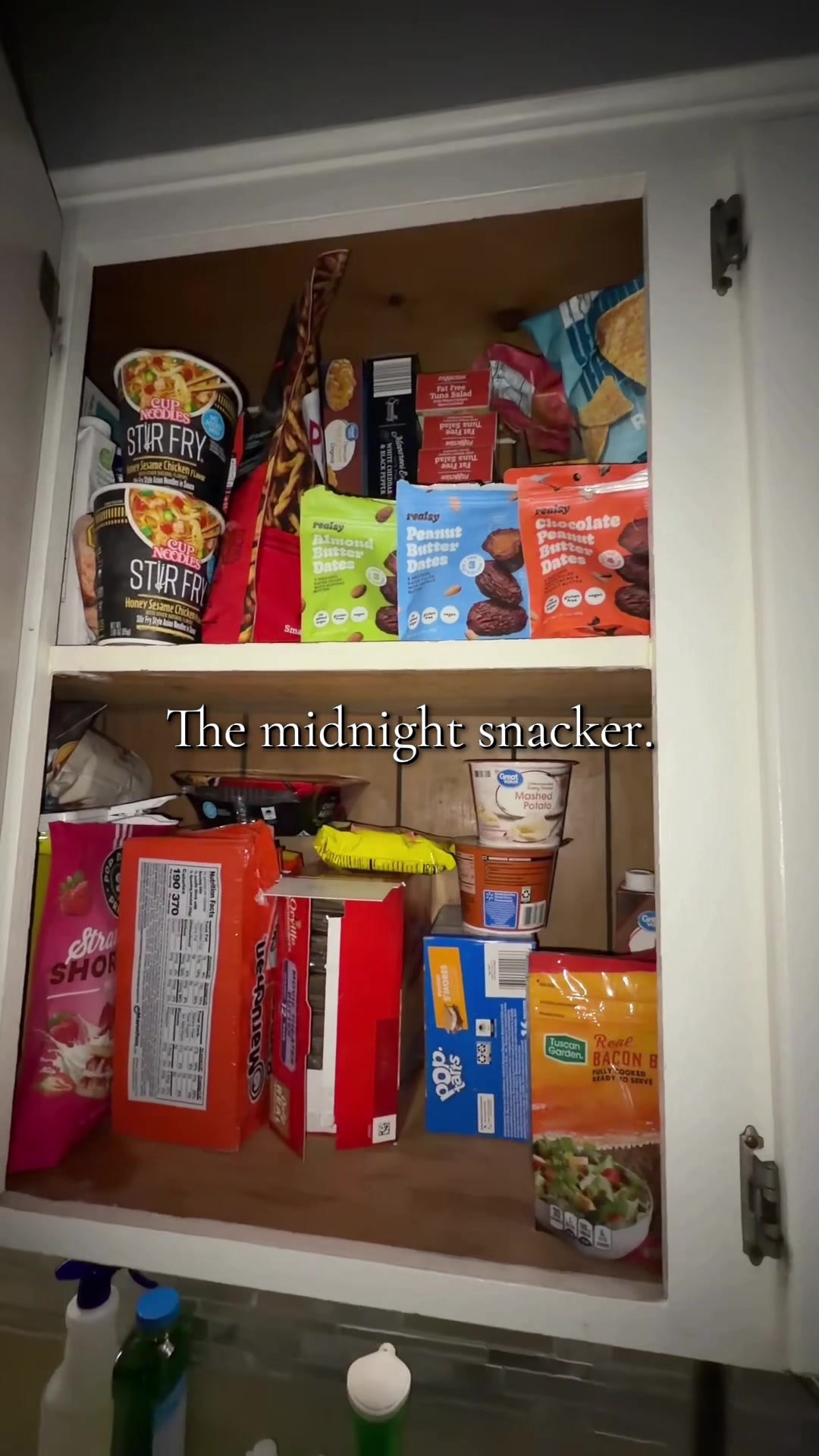 TikTok post by @evanbbyreading for Realsy. Caption reads: [...] #medjooldates #peanutbutterdates @realsy....
