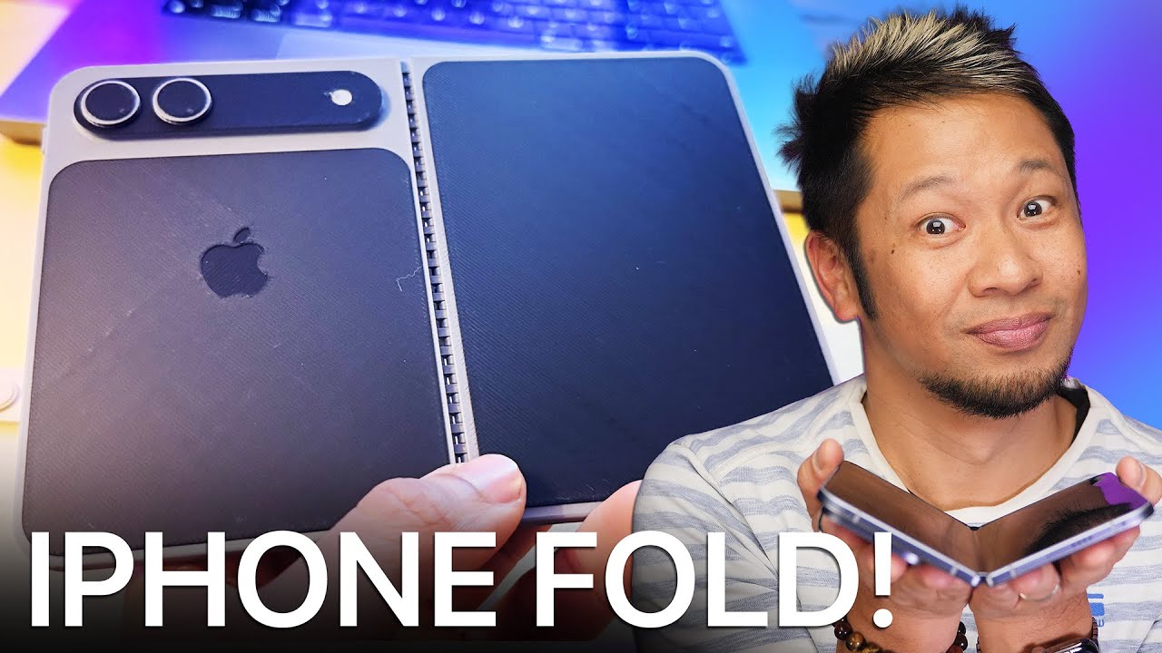 YouTube post by @briantong for Paperlike. Caption reads: Apple's iPhone Fold Just Got Leaked - First Look....