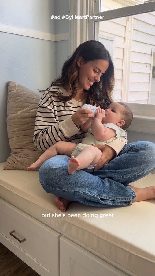 Instagram post by @jgendron5 for ByHeart. Caption reads: #ad #ByHeartPartner Transitioning from exclusively....