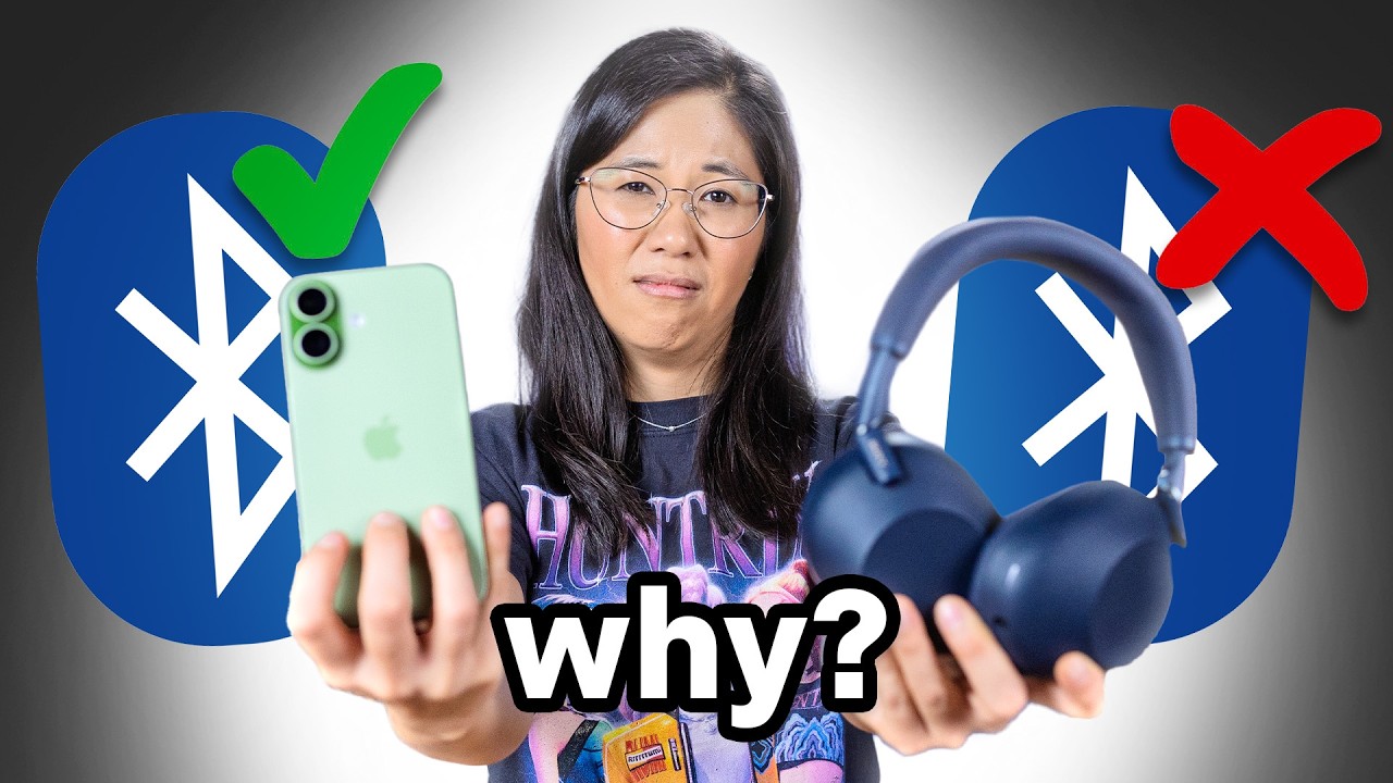 YouTube post by @SwitchandClickOfficial for Lasfit. Caption reads: The Reason Bluetooth Still Sucks 97% of the Time.