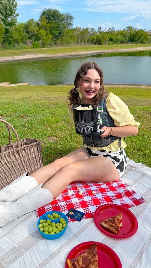 Instagram post by @pincessshannon for SoFabMedia. Caption reads: Calling all Toy Story fans! 🤠🍿 #DisneyPartner....