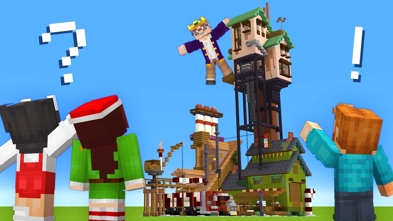 YouTube post by @Mogswamp for ArtStation. Caption reads: Minecraft Build and Seek.