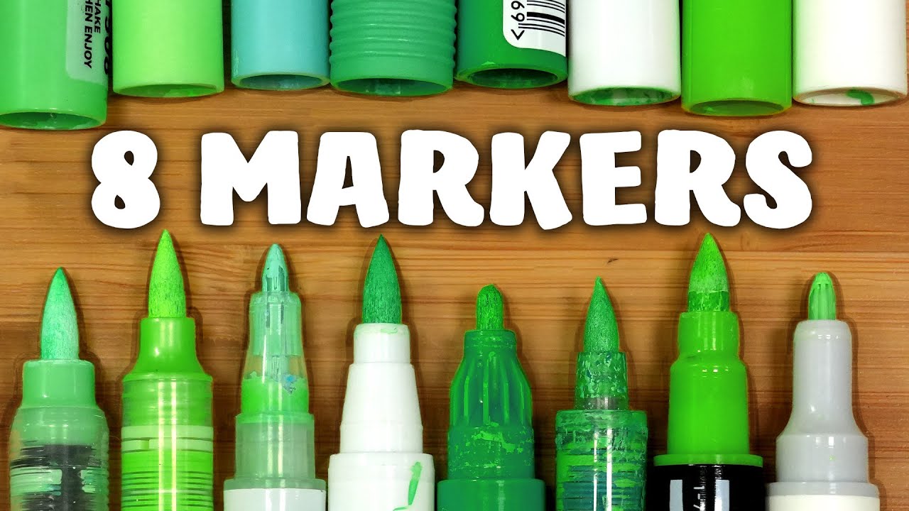 YouTube post by @JelArts for Arrtx. Caption reads: The ULTIMATE Acrylic marker comparison (Arrtx,....