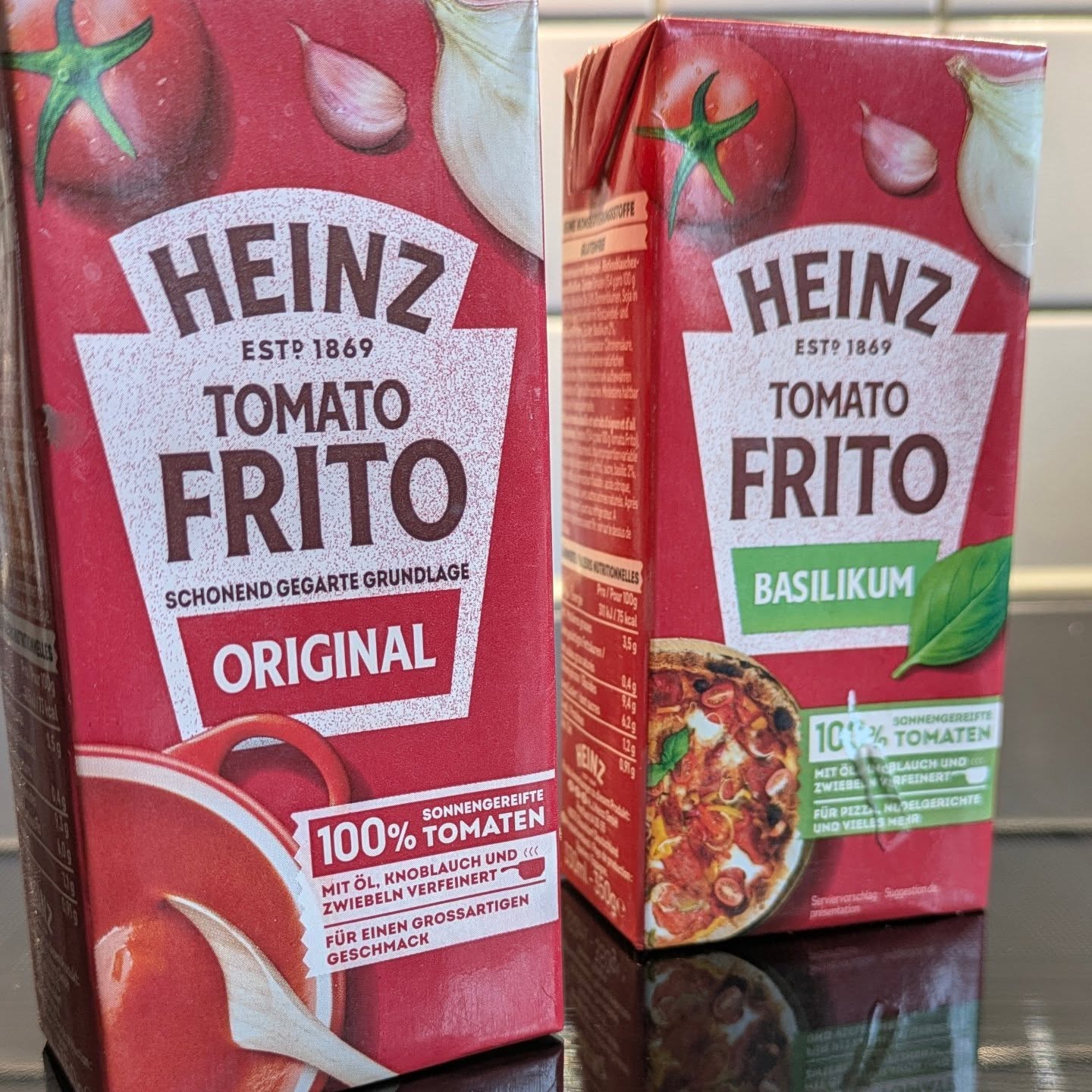 Instagram post by @miri.testet for Buzzador. Caption reads: 🍅 Produkttest: Heinz Tomato Frito Soßen!....