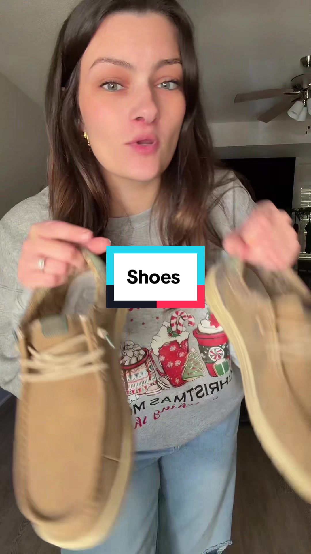 TikTok post by @haley_bw3 for HEYDUDE shoes. Caption reads: Cannot go wrong with a pair of @HeyDude....