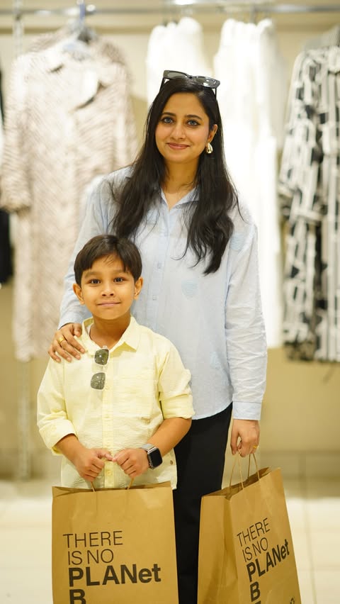 Instagram post by @mom.and.tinyfeet for Max Fashion. Caption reads: We explored the amazing collection and shopped our....