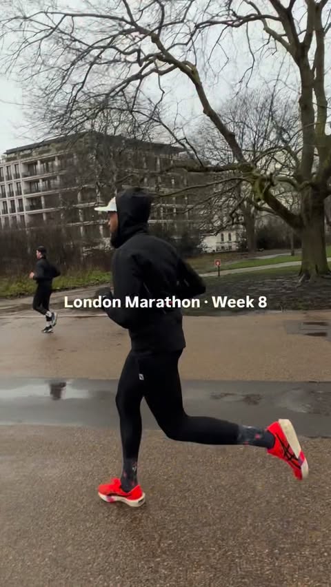 Instagram post by @marcus1rc for Styrkr. Caption reads: [...] 8 x 200m + MP finish ✓ Hills Fuelled by....