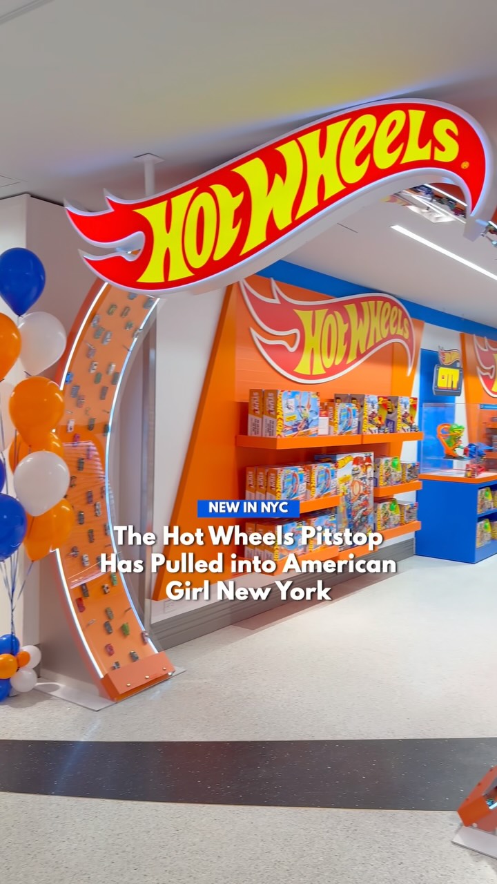Instagram post by @littlekidbigcity_newyork for Hot Wheels. Caption reads: Start your Engines, NYC!
The Hot Wheels Pitstop....