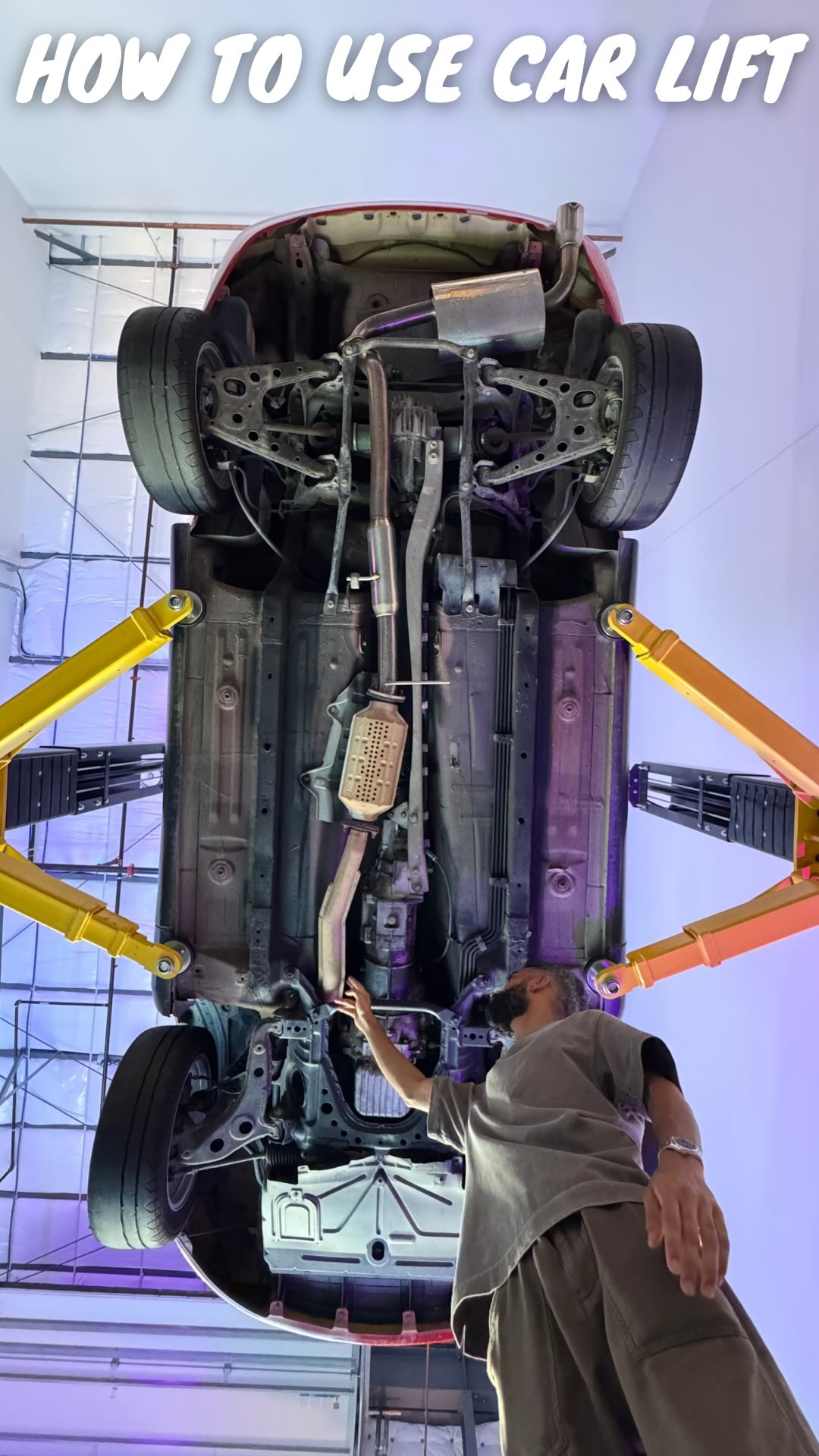 Instagram post by @sixspeedofficial for BendPak. Caption reads: How to safely lift a car and truck 🫡 

#cars....