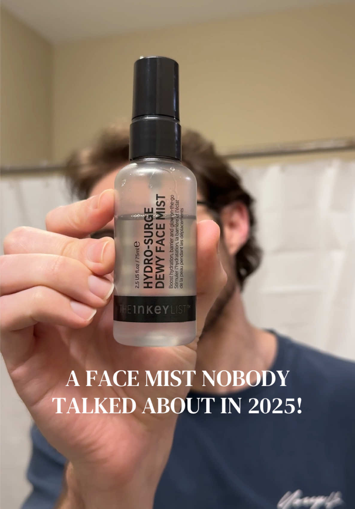 TikTok post by @dylandoesskincare for Theinkeylist. Caption reads: [...] List #skincare #dryskin #facemist....