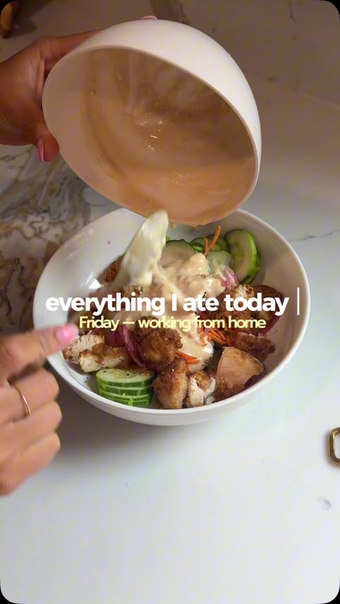 Instagram post by @rose.rybak for Bloom Nutrition. Caption reads: What I eat in a day + a little life update 👀 My....