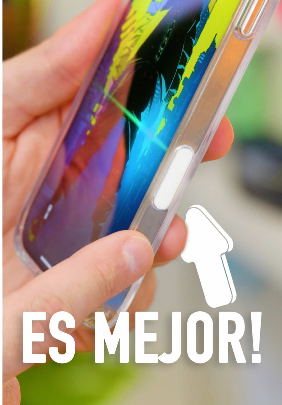 TikTok post by @newesc for ESR. Caption reads: Si necesitas una nueva funda para tu iPhone 16....