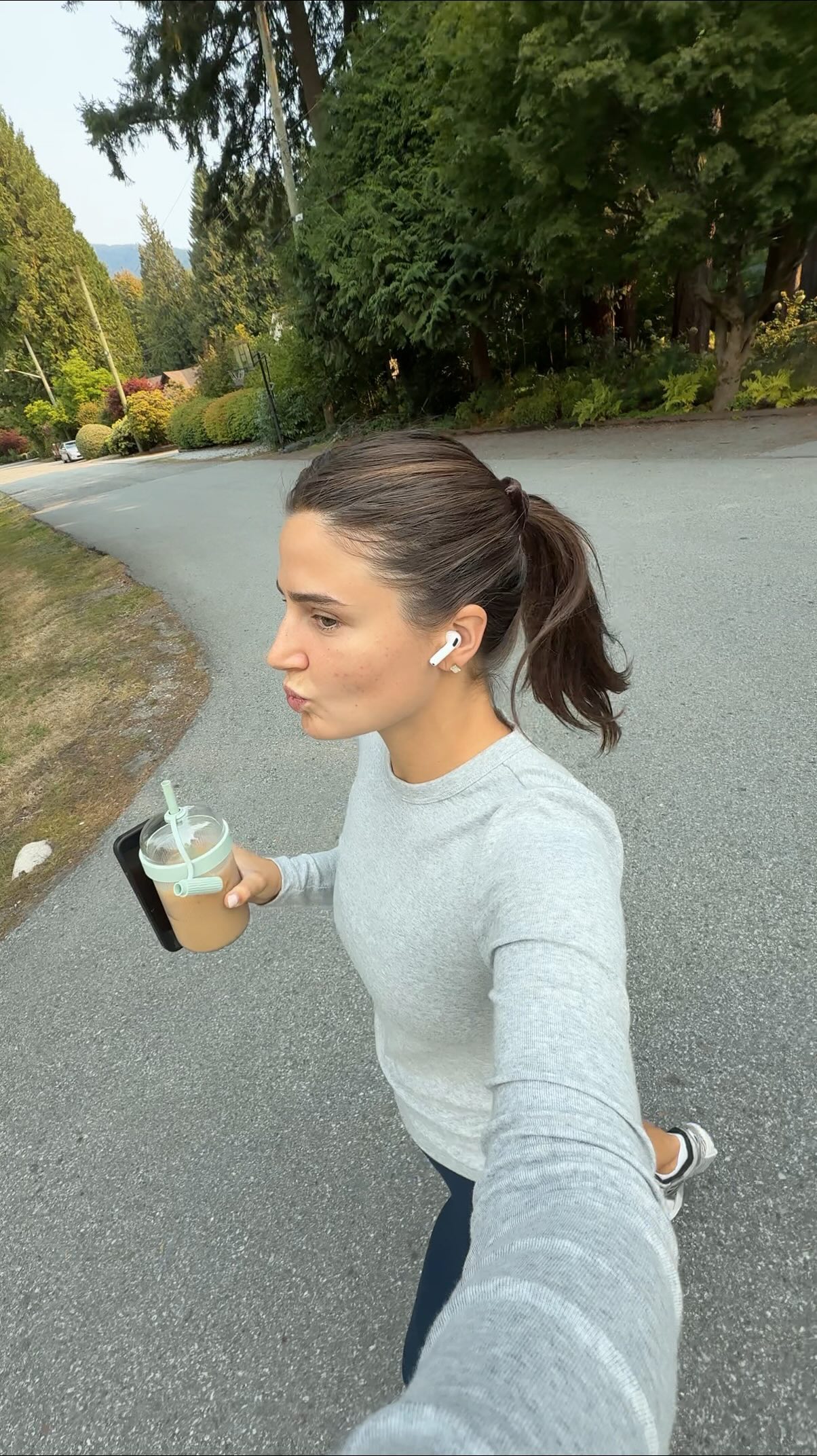 Instagram post by @emilykosichek for Activia. Caption reads: #Ad What my mornings have looked like as of late....