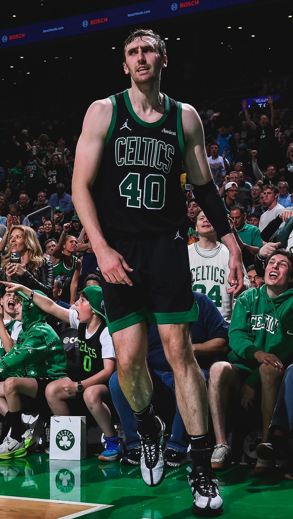 Instagram post by @celtics for DICK'S Sporting Goods. Caption reads: The Luke Kornet Game ©️.