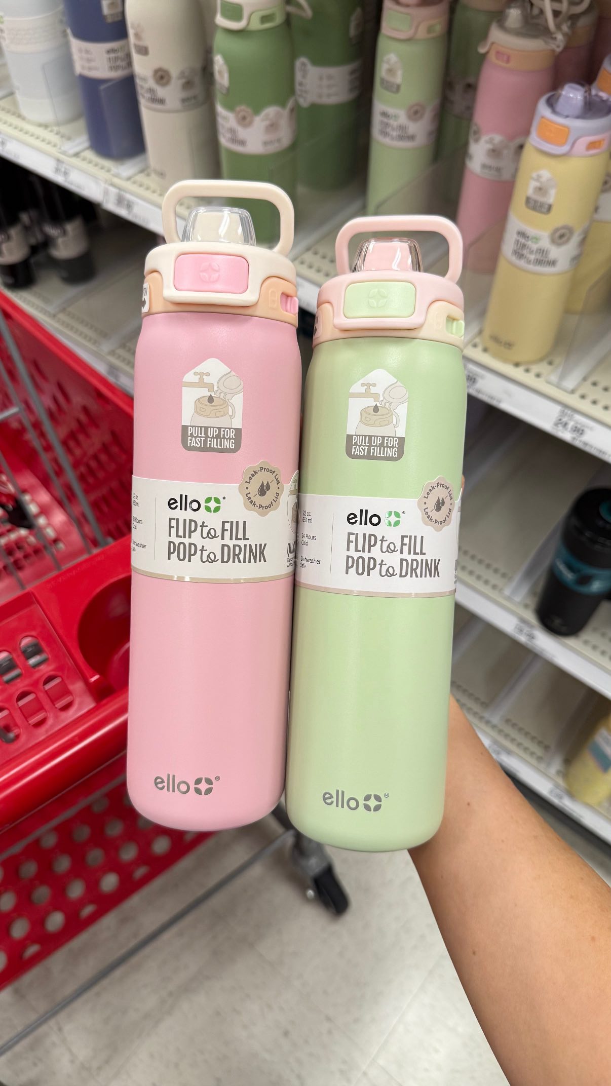 Instagram post by @targettrendsetter for Ello Products. Caption reads: [...] bottle of all water bottles from....