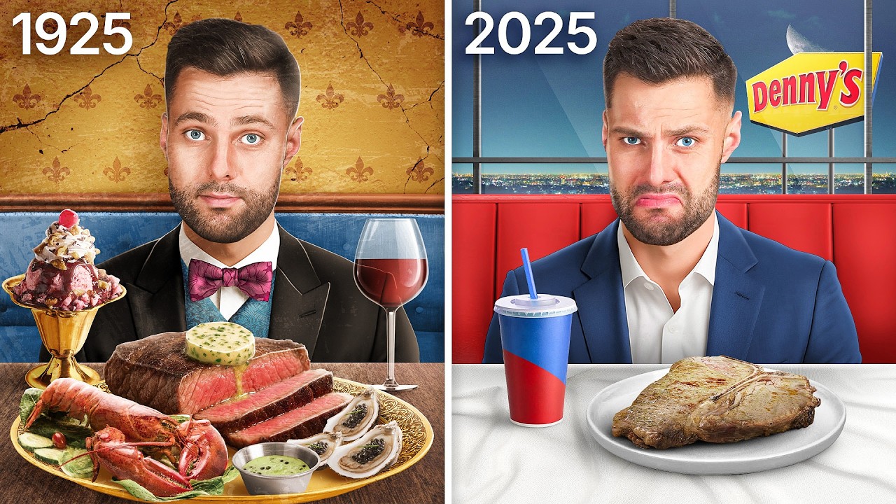 YouTube post by @MaxtheMeatGuy for Dalstrong. Caption reads: I Tried 100 Years of Steakhouse Dinners ($10 per....