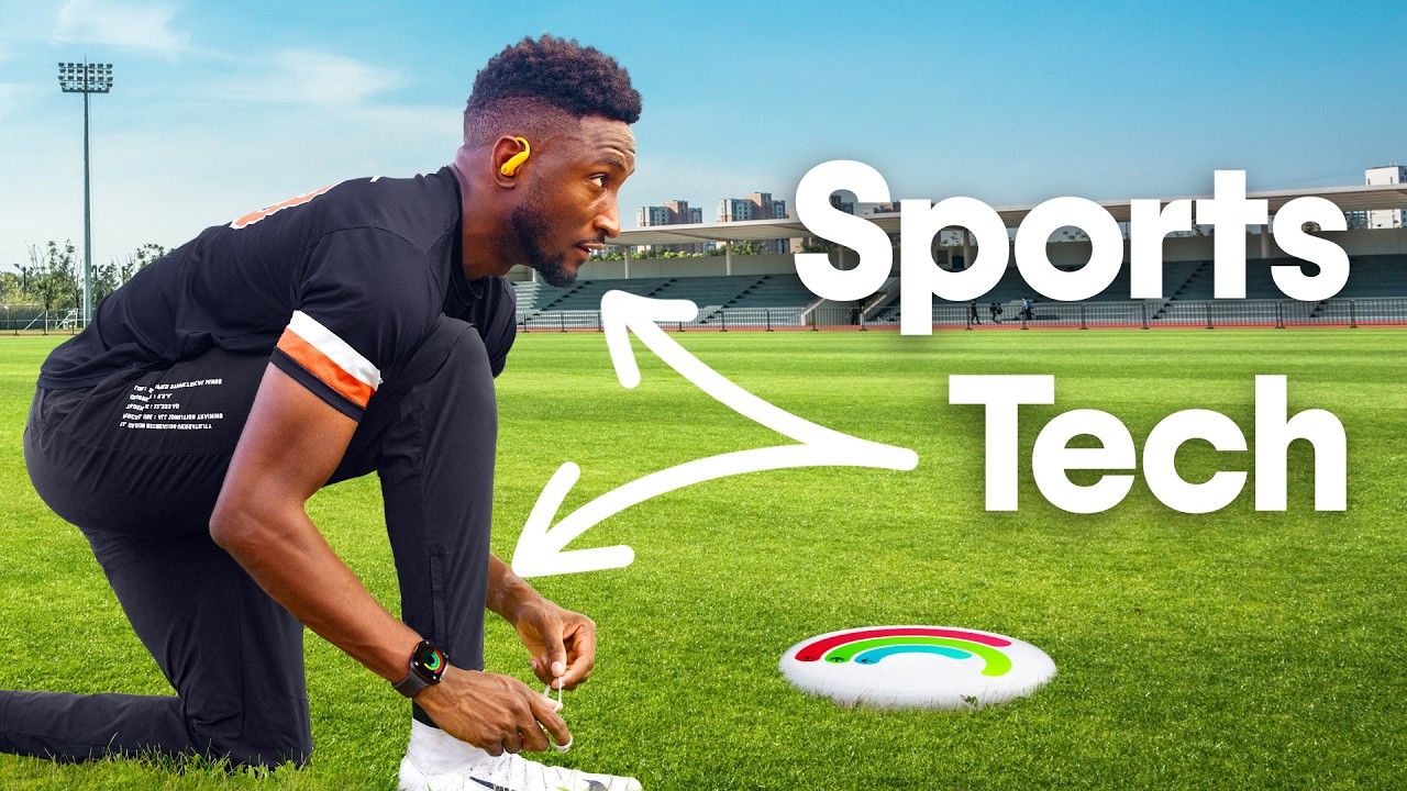 YouTube post by @mkbhd for Ridge. Caption reads: Top 5 Sports Tech I Actually Use!.