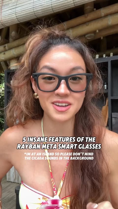 Instagram post by @shannontaylortw for Ray-Ban. Caption reads: Here’s the coolest features of the Rayban Meta....