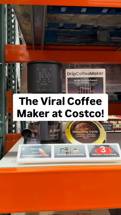 Instagram post by @costcofindsnortheast for Chefman. Caption reads: ☕️Cafe-quality right at home! The @mychefman....