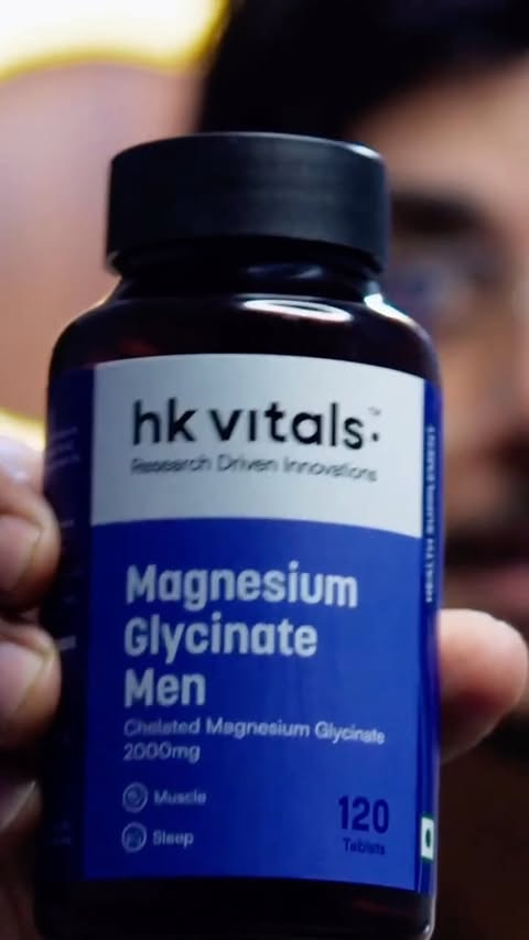 Instagram post by @fitxyxx for HK Vitals. Caption reads: Sirf sone se pehle ek chhoti si habit — impact....