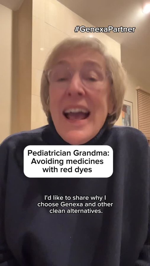 Instagram post by @askbubbie for Genexa. Caption reads: FDA bans Red Dye No. 3, but what about the other....