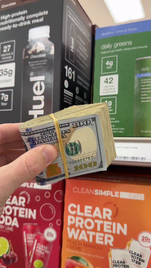 Instagram post by @findthecashatx for Huel. Caption reads: VOLUME UP ⬆️ 

Fuel your day with a @huel....