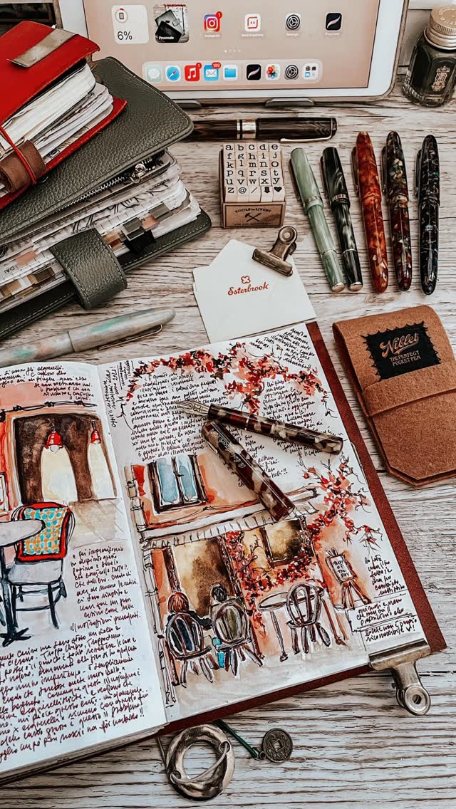 Instagram post by @marsiabramucci for Esterbrook Pens. Caption reads: This was a love at first sight 😍 I already liked....