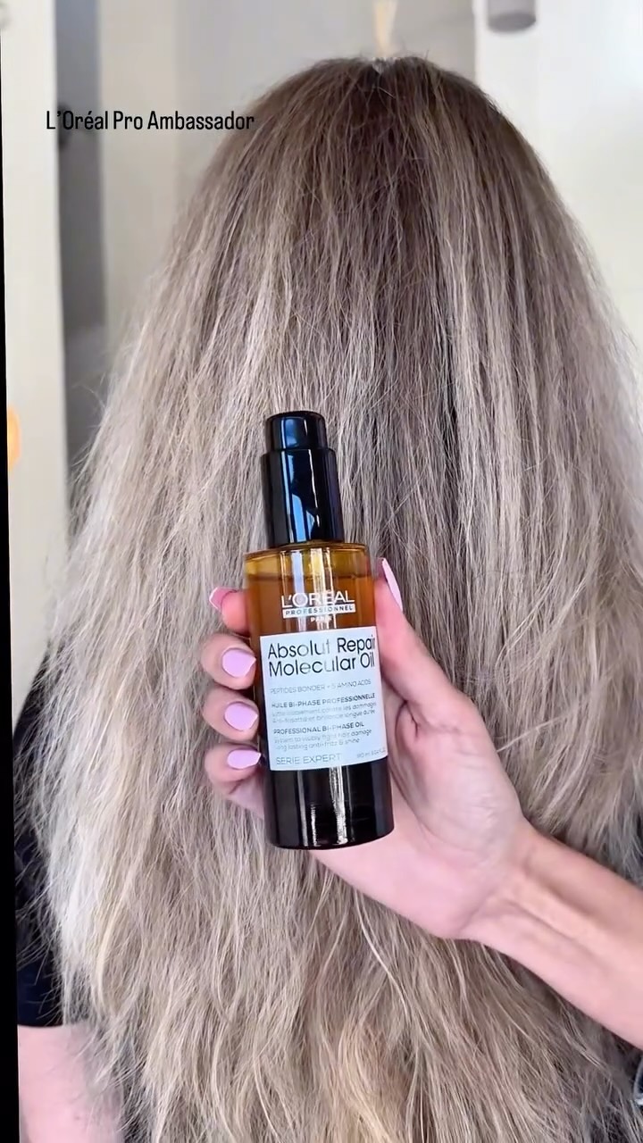 Instagram post by @manely.summer for SalonCentric. Caption reads: Dealing with frizzy, dry or dull hair? 

Then you....