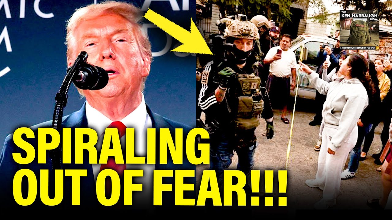 YouTube post by @MeidasTouch for American Giant. Caption reads: Trump PUSHED to the BRINK as He LOSES ALL CONTROL.