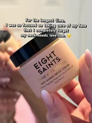 TikTok post by @mariaaaavr94 for Eight Saints Skincare. Caption reads: I spent years taking care of my face and....