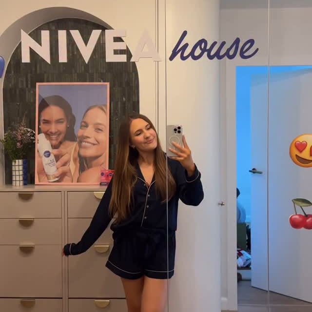 Instagram post by @martynaszalacka for NIVEA Polska. Caption reads: [reklama] Grwm na pierwszy dzień Open’er Festival....