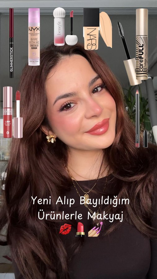 Instagram post by @yagmur.gecgell for Avon Türkiye. Caption reads: hepsi birbirinden güzel @avonturkiye glimmersticks....