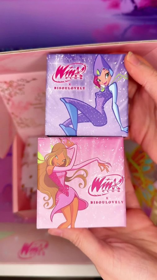 Instagram post by @dear.deena for Winx Club. Caption reads: First look at @WinxClub x @Bisoulovely 😍💕....