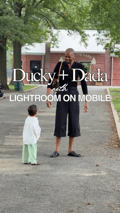 Instagram post by @therealdarrengraham for Adobe Photoshop Lightroom. Caption reads: Summer in New York with Ducky is something I never....