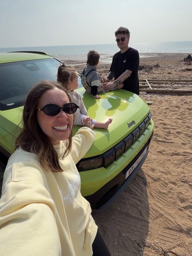 Instagram post by @alyshadevon for Jeep. Caption reads: [...] day seeing the Jurassic coast in @jeep_uk....