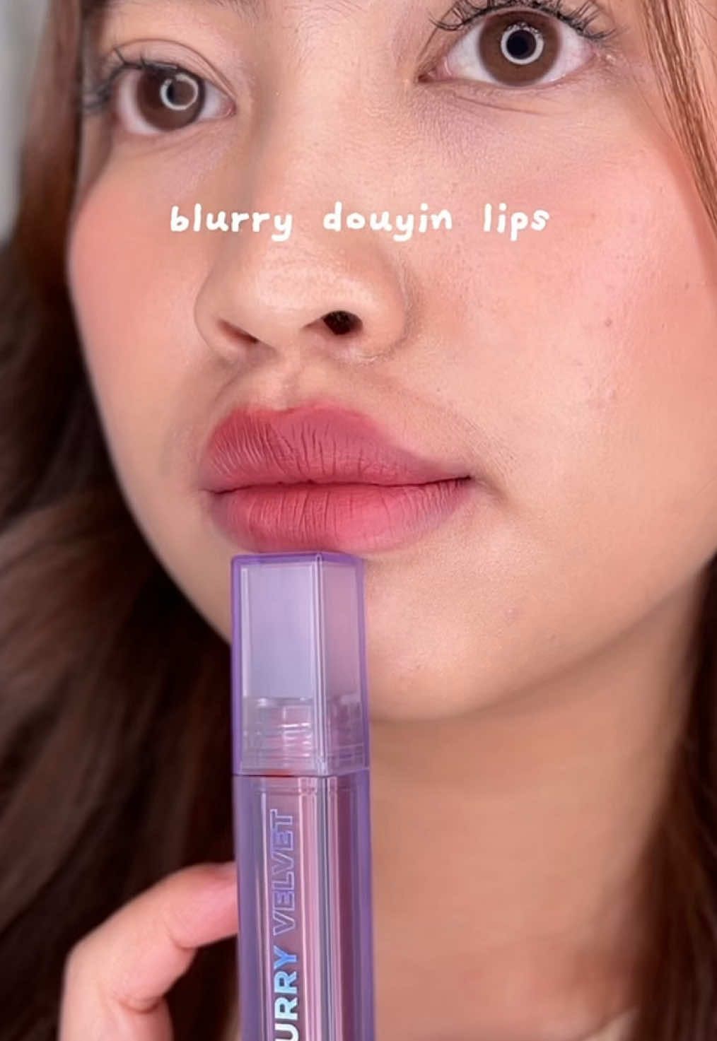 TikTok post by @yoselyn.eunike for KAILAID. Caption reads: [...] #ReadyToBloom #KailaLipBlurryVelvet @KAILAID.