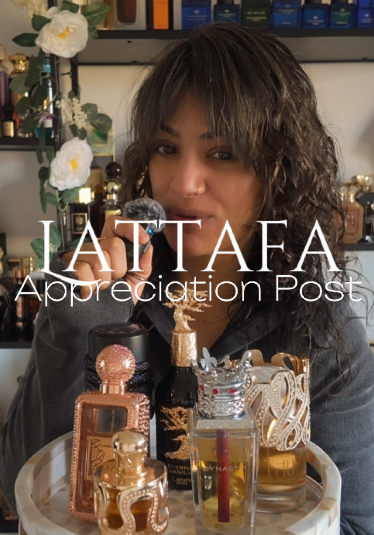 TikTok post by @samsaffragrance for French Arabian Perfumes. Caption reads: Lattafa Appreciation Post: My Top Picks Explore my....