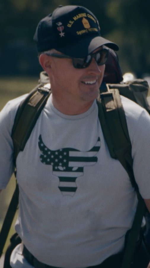 Instagram post by @therock for Under Armour. Caption reads: Thank you for your service 🇺🇸

This Veterans Day....