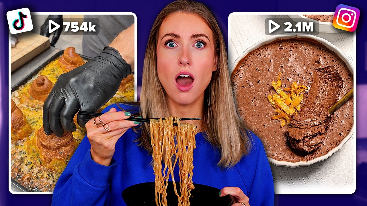 YouTube post by @RachhLovesLife for Comfrt. Caption reads: I Tested VIRAL TikTok Recipes YOU Tagged Me In 🤯....