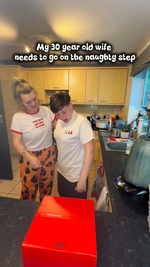 Instagram post by @thekayefam_ for Heinz. Caption reads: My 30-year-old wife was gutted it wasn’t beans in....