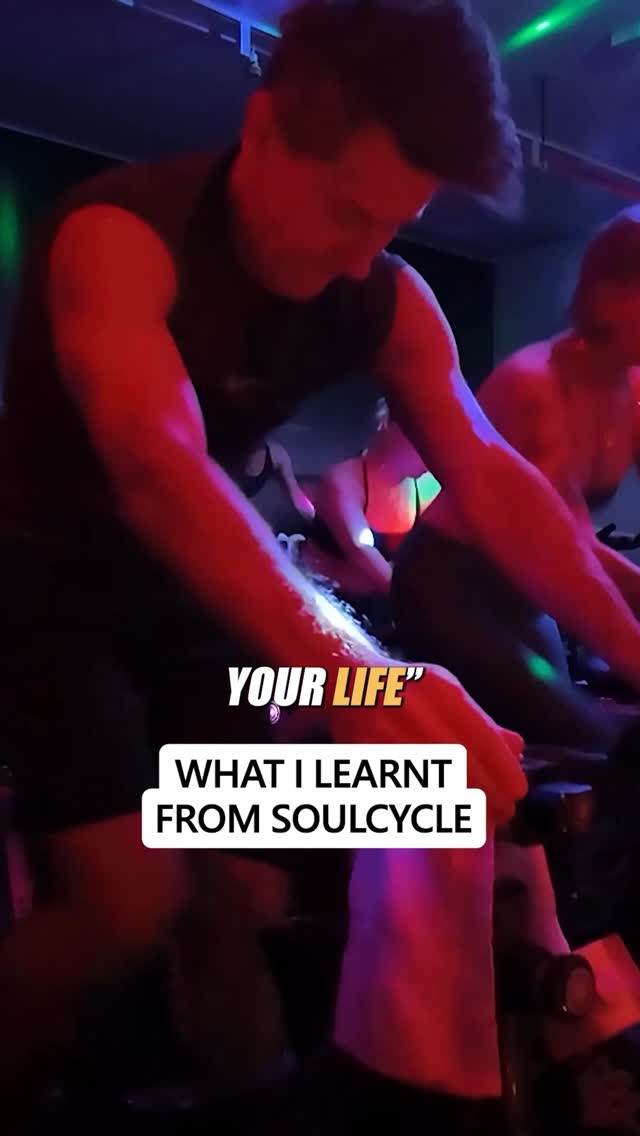 Instagram post by @robertherjavec for SoulCycle. Caption reads: ‘The way you ride your bike, is the way you live....