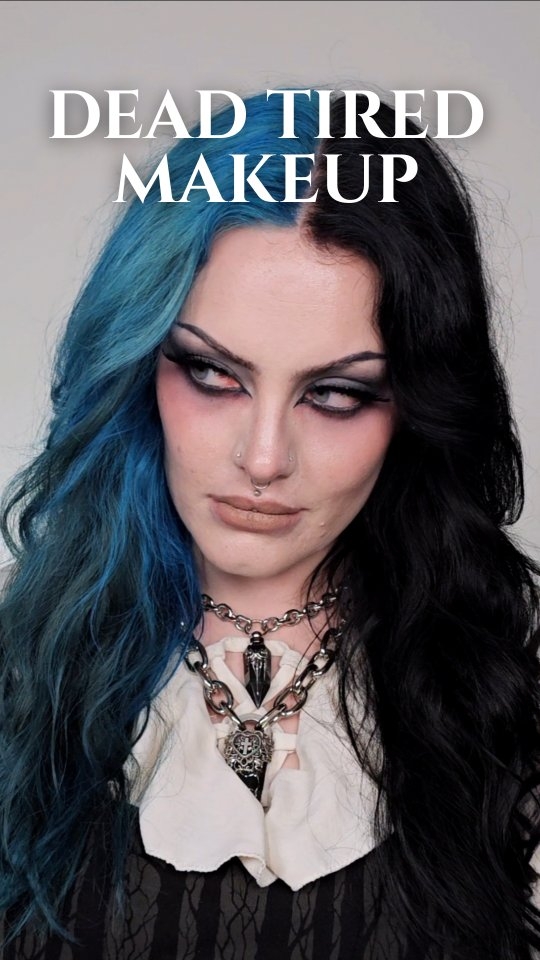 Instagram post by @byhazelj for Morphe. Caption reads: Tired girl glam with a *hint* of dead ⚰️ im....